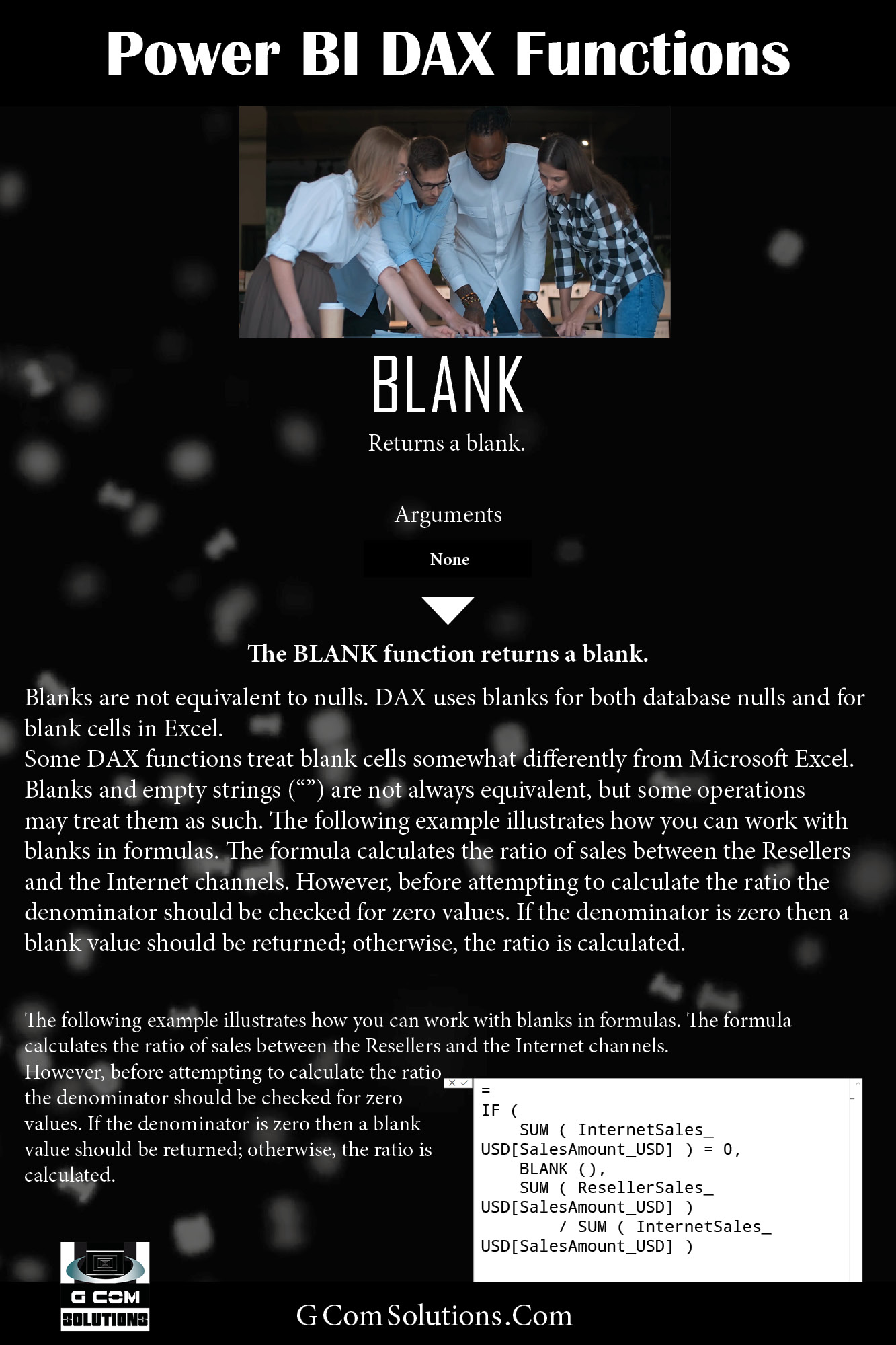 DAX BLANK Function Dax blank function